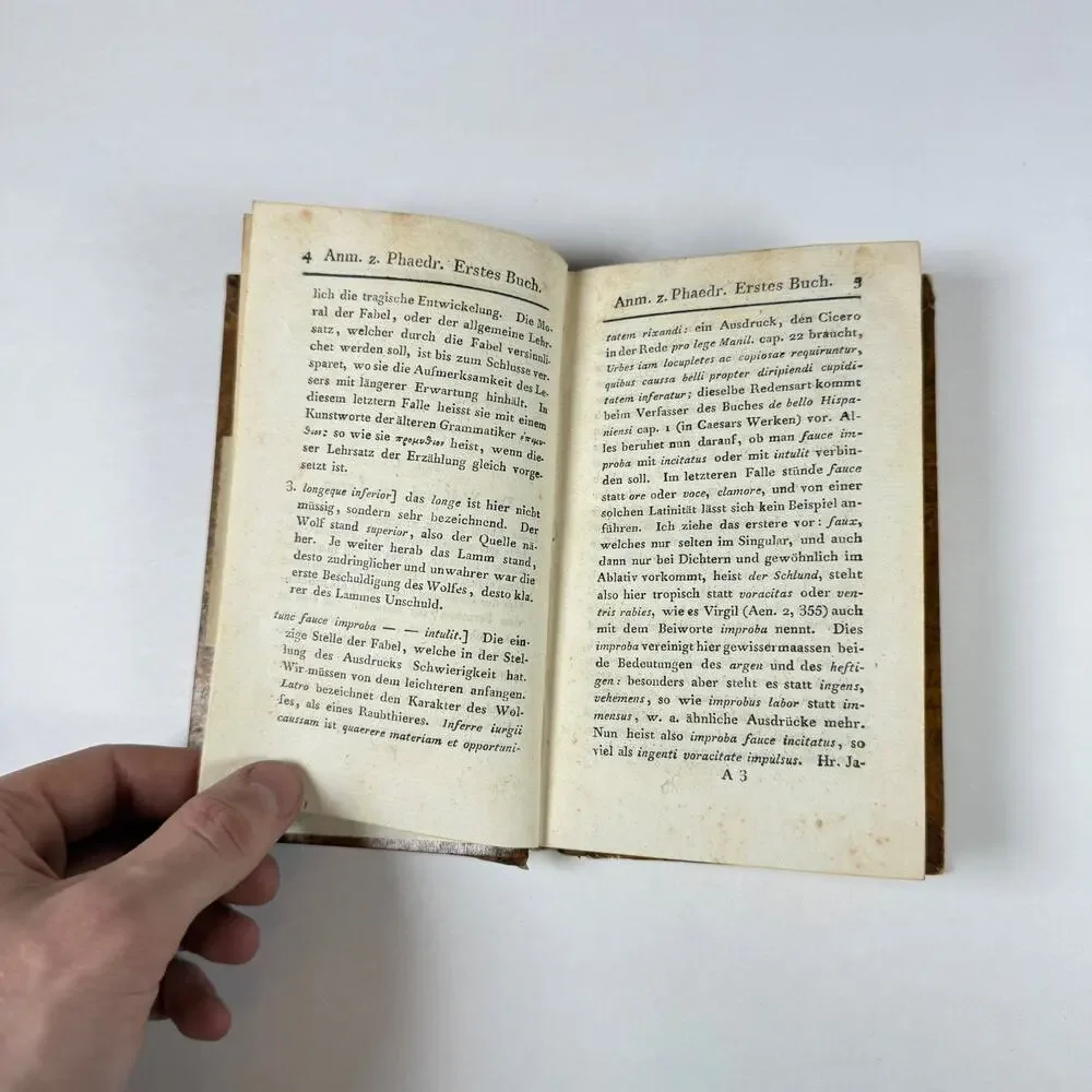 Explanatory Notes on the Fables of Phaedrus Johann Heinrich 1791 book GERMAN Lng
